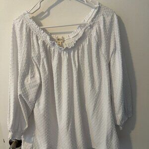 Style & Co Swiss Dot Blouse